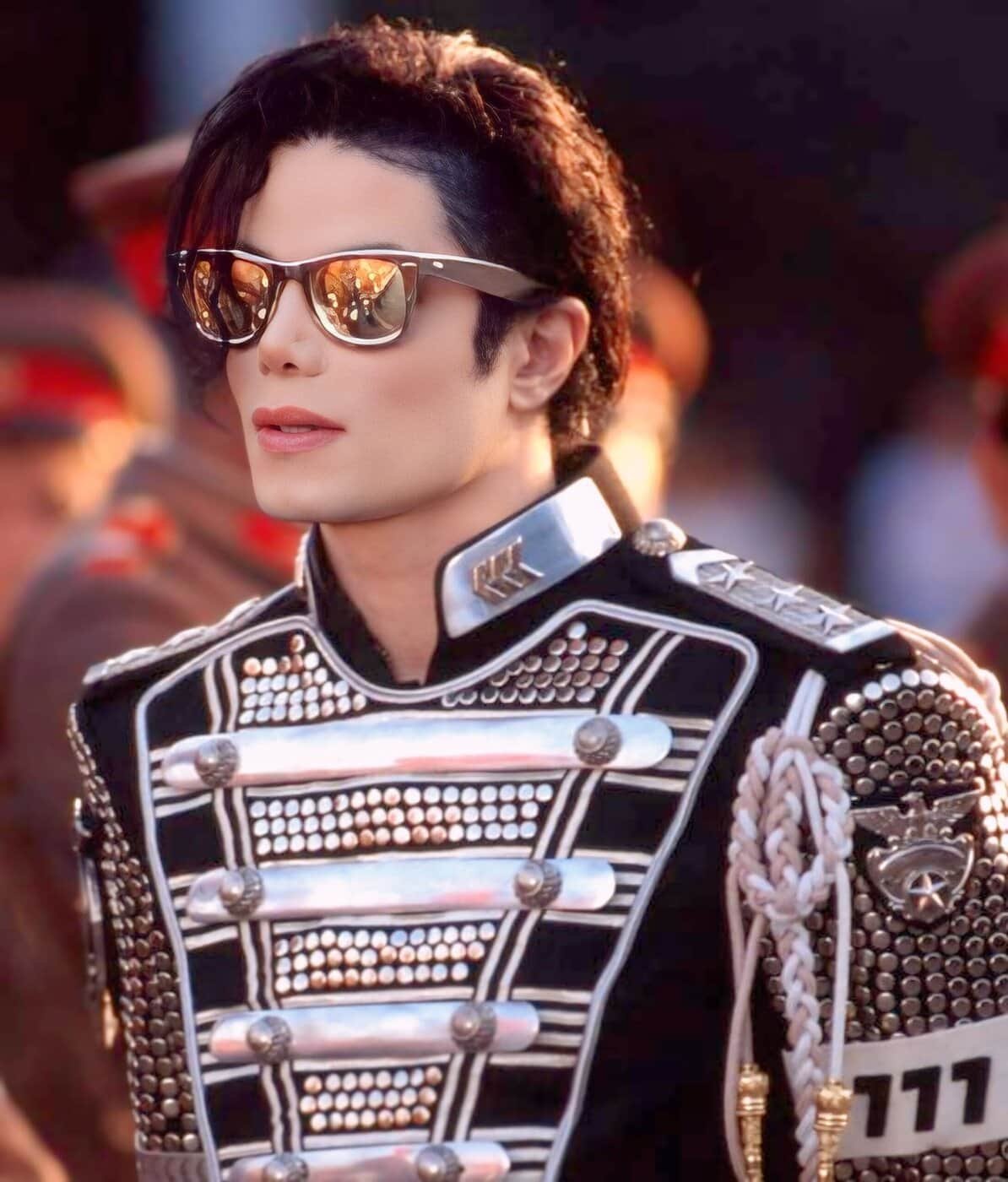 Michael Jackson na gravação de seu HIStory Teaser (1995).