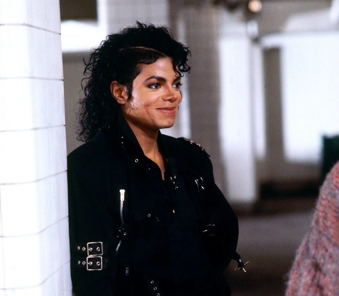 Michael Jackson nas gravações de "Bad" em Nova York