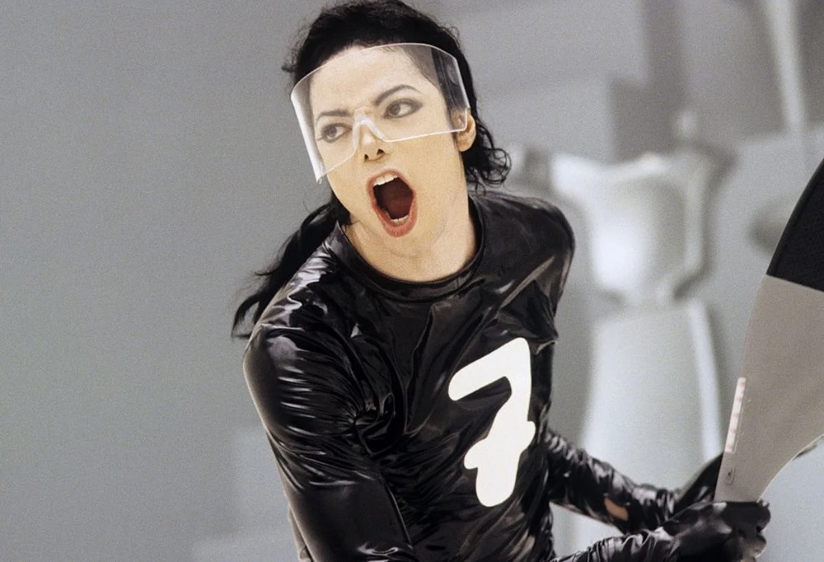 Michael Jackson no set de "Scream"