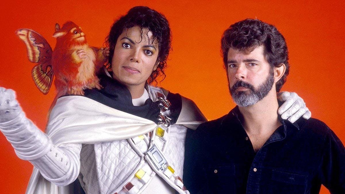 Michael-Jackson-e-George-Lucas-MJ-Beats Quando Francis Ford Coppola dirigiu Michael Jackson em um filme 4D da Disney
