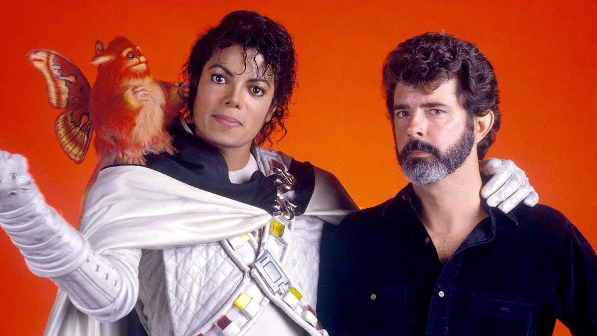 Michael-Jackson-e-George-Lucas-MJ-Beats Quando Francis Ford Coppola dirigiu Michael Jackson em um filme 4D da Disney
