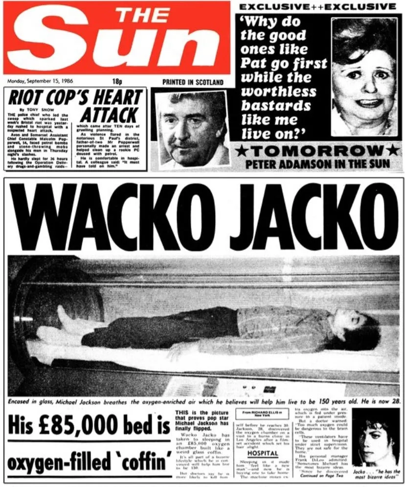The-Sun-01 "Wacko Jacko": O Racismo e a Xenofobia do 'The Sun' Contra Michael Jackson