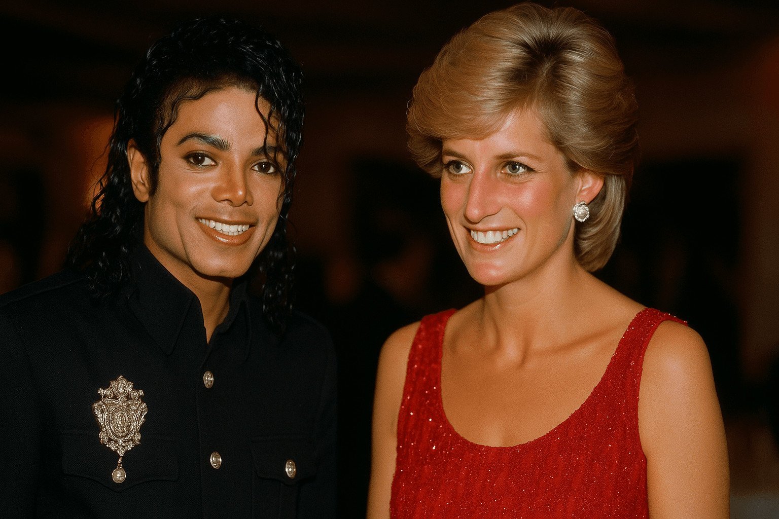 Michael Jackson e Lady Diana (imagem gerada por IA)