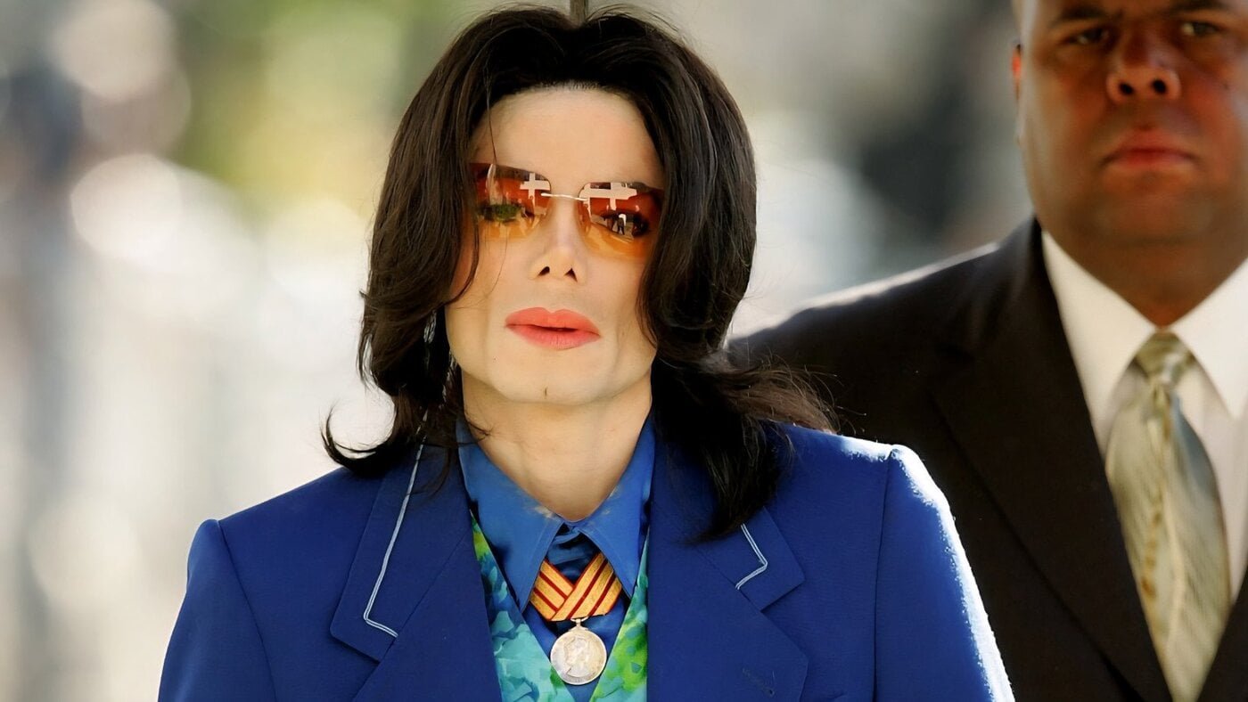 Michael Jackson em julgamento de 2005.