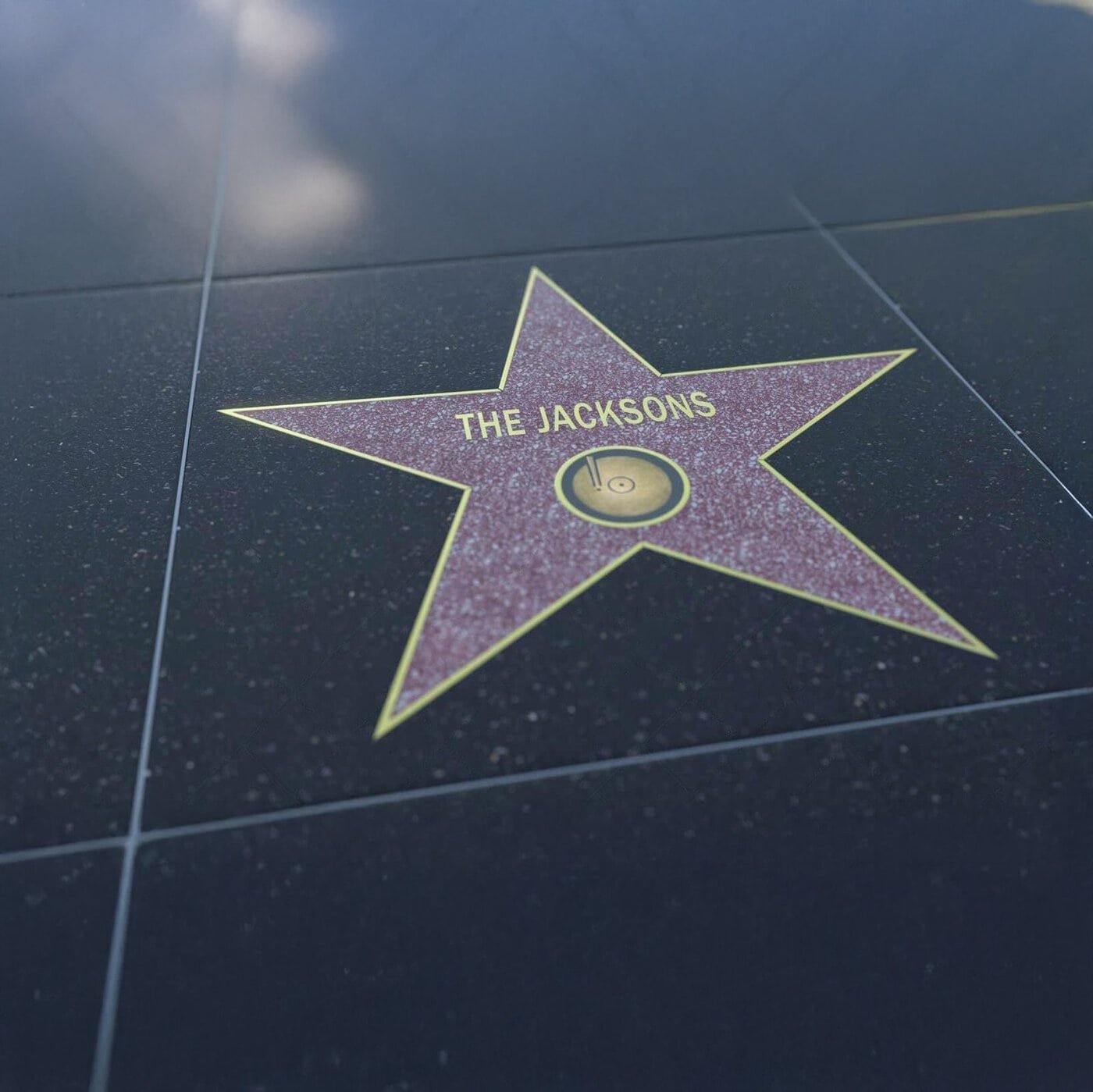 A estrela dos Jacksons na Calçada da Fama, em Hollywood