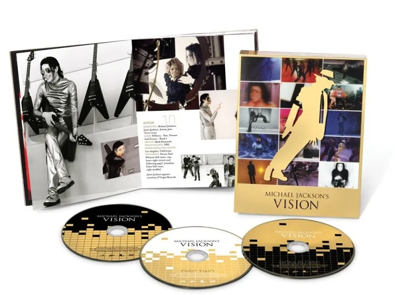 Michael Jackson’s Vision: A enciclopédia visual definitiva do Rei do Pop | mj vision boxset 3dvdbooklet