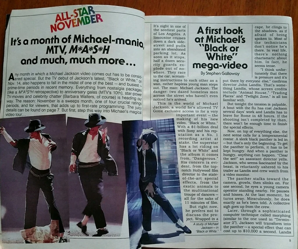 s-l1600-1-1024x856 TV Guide: O Michael "tenso" e a Pantera faminta nos bastidores de "Black or White"