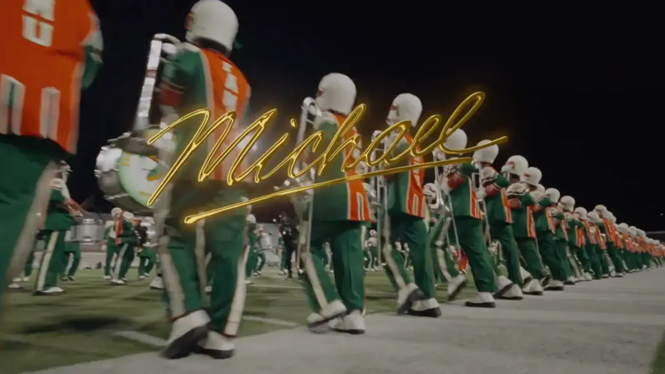 Lionsgate transforma Cinebiografia de Michael Jackson em movimento cultural nas universidades negras | mjbeats.com .br michael jackson CINEBIOGRAFIA hbcu famu marching 100 tribute 1600x768 1