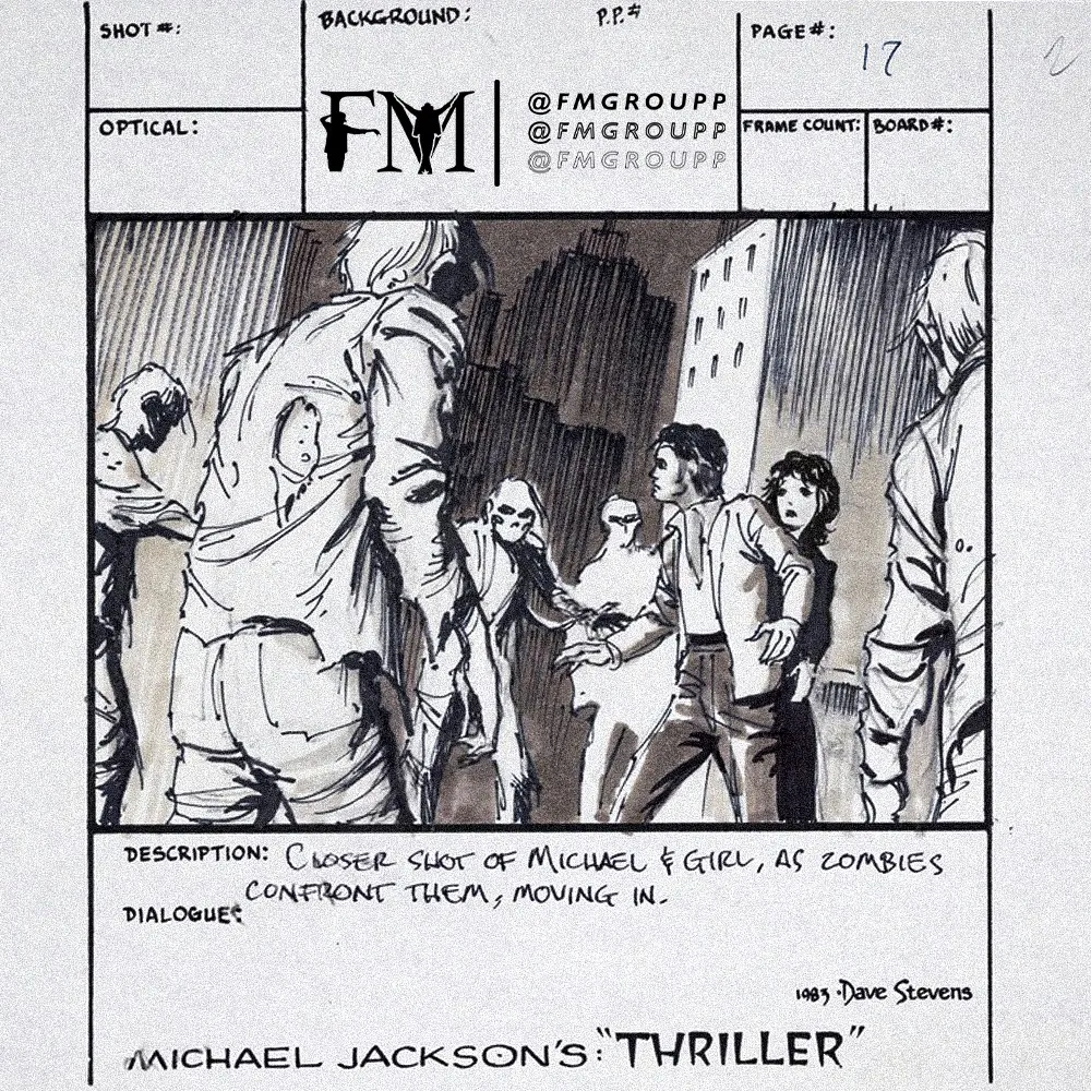 O-maior-videoclipe-de-todos-os-tempos-comecou-no-papel-🧟E-com-muito-orgulho-que-o-FM-Group-faz-3 Thriller: storyboards revelam a origem do maior clipe da história