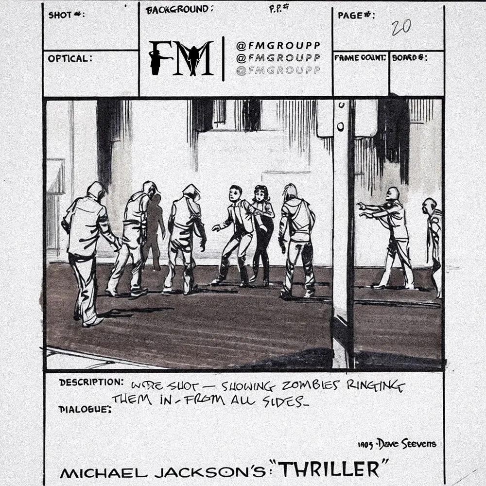 O-maior-videoclipe-de-todos-os-tempos-comecou-no-papel-🧟E-com-muito-orgulho-que-o-FM-Group-faz-5 Thriller: storyboards revelam a origem do maior clipe da história