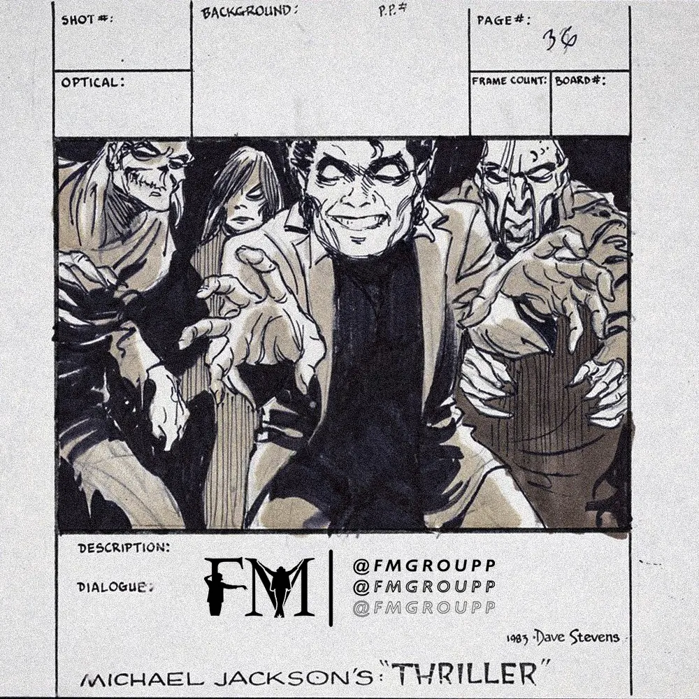 O-maior-videoclipe-de-todos-os-tempos-comecou-no-papel-🧟E-com-muito-orgulho-que-o-FM-Group-faz Thriller: storyboards revelam a origem do maior clipe da história