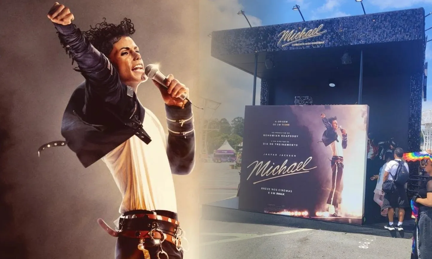 Cinebiografia de Michael Jackson invade o Lollapalooza Brasil 2026 1 Cinebiografia de Michael Jackson invade o Lollapalooza Brasil 2026 | mjbeats.com .br Filme MICHAEL no Lollapalooza 2026