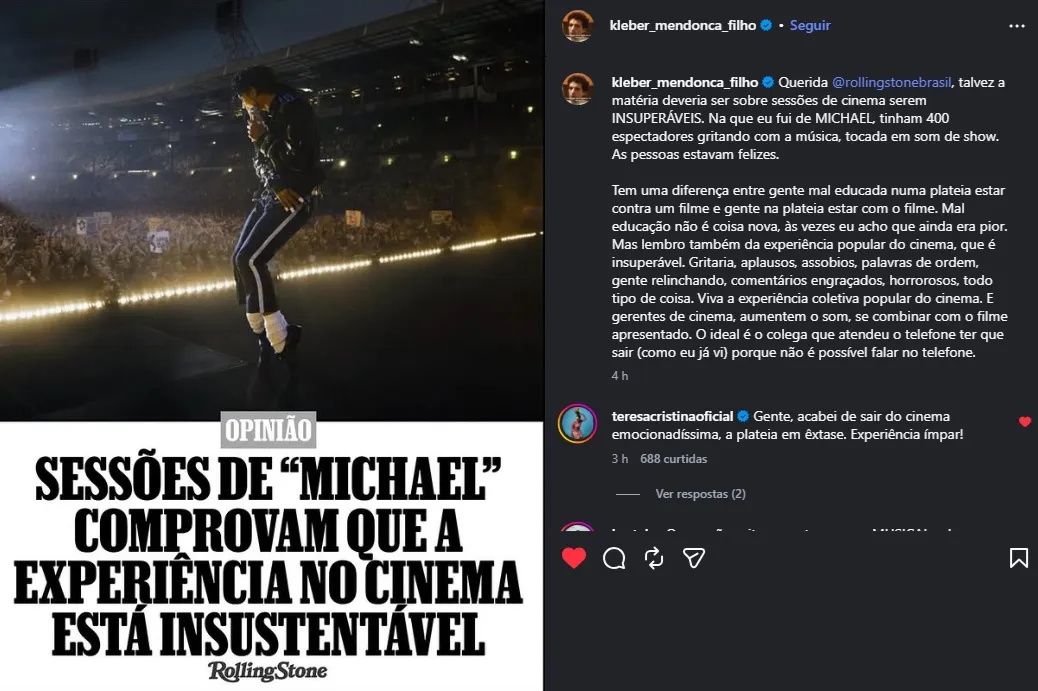 Kleber Mendonça Filho (diretor de O AGENTE SECRETO) sai em defesa de fãs de Michael Jackson | Kleber Mendonca Filho diretor de O AGENTE SECRETO sai em defesa de fas de Michael Jackson mjbeats.com .br