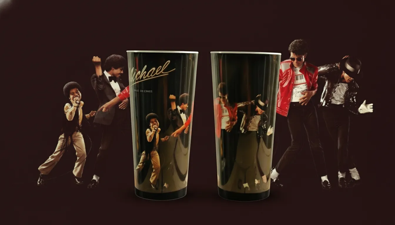 No México, o filme MICHAEL também ganha copo personalizado | mjbeats.com .br copo MICHAEL