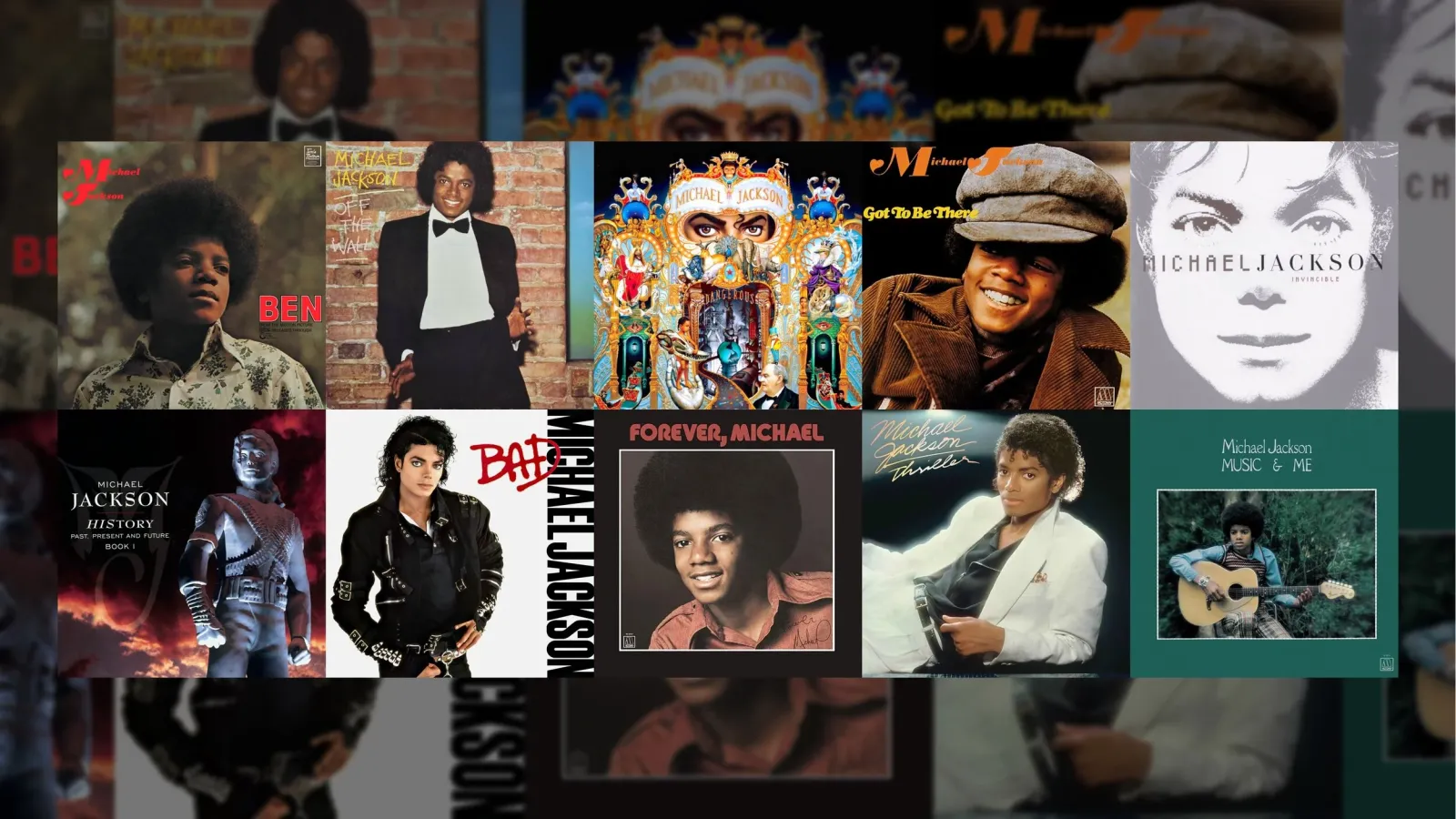 Quais álbuns de Michael Jackson voltaram ao topo após o filme MICHAEL? | Albumism MichaelJackson AlbumMosaic MainImage 16x9 scaled