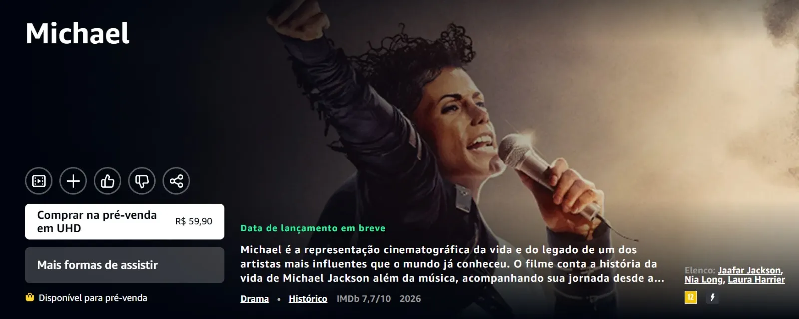 MICHAEL: Por ERRO, Prime Video anuncia estreia no streaming para junho - informação já foi retificada | HHaejznXUAAnp2j
