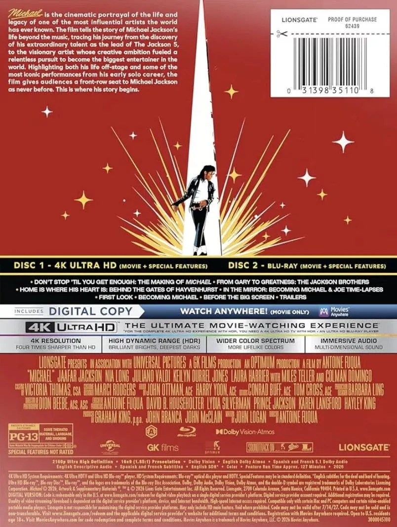 HIx6pp5WsAETtiV Edição Steelbook de MICHAEL em 4K revela extras inéditos
