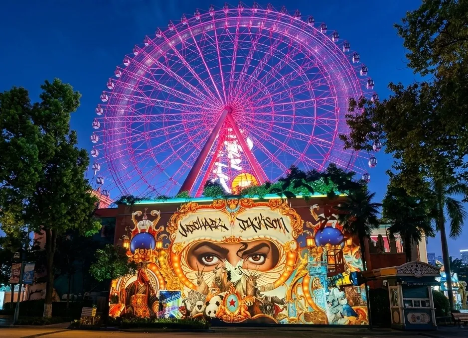 Fãs chineses celebram Michael Jackson com mural de Dangerous e 16ª estátua HIStory | MJBEATS.COM .BR parque MJ 0