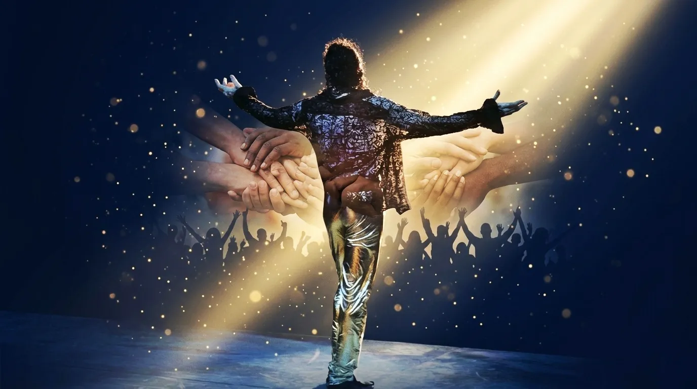 Michael Jackson de braços abertos ao público (IA)