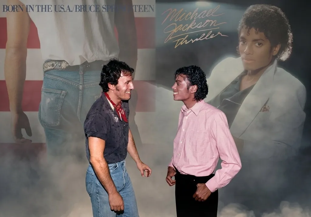 Michael Jackson supera Bruce Springsteen e estabelece novo recorde na Billboard | mjbeats.com .br Bruce Springsteen e Michael Jackson