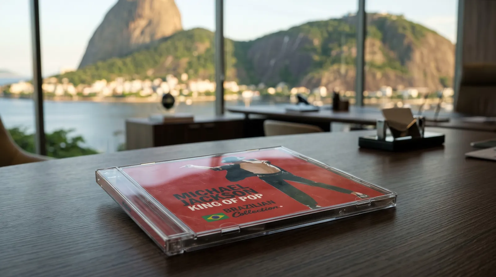 King of Pop - Brazilian Collection: bastidores dos 18 anos da coletânea 1 CD King of Pop - Brazilian Collection em escritório no Rio de Janeiro